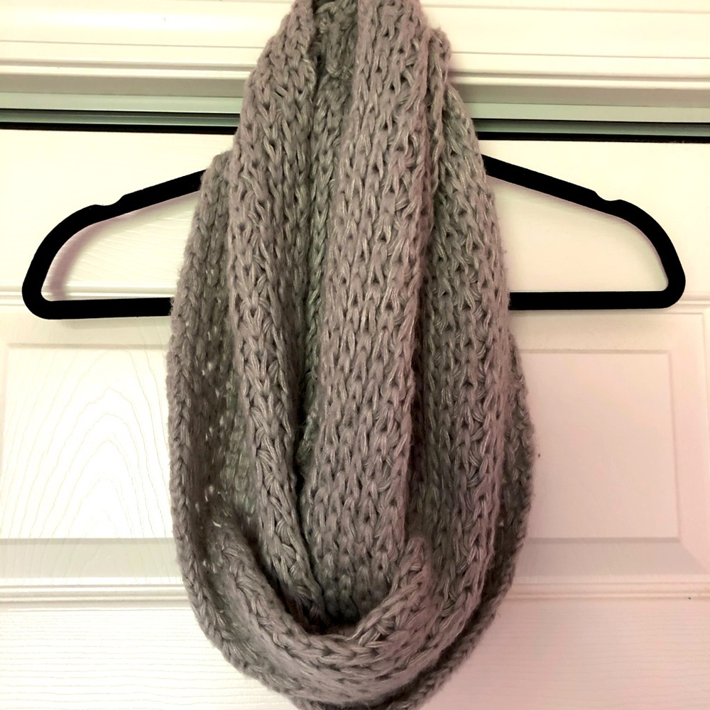 Gray infinity scarf